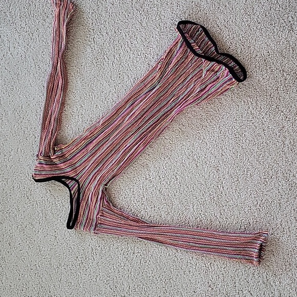 Fishnet bodysuit long-sleeved - Picture 2 of 4